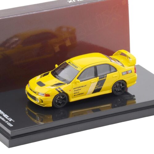 1:64 Motorhelix Mitsubishi Lancer Evo IV GSR Teckwrap Customized yellow