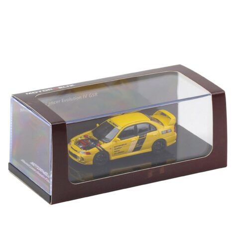 1:64 Motorhelix Mitsubishi Lancer Evo IV GSR Teckwrap Customized yellow