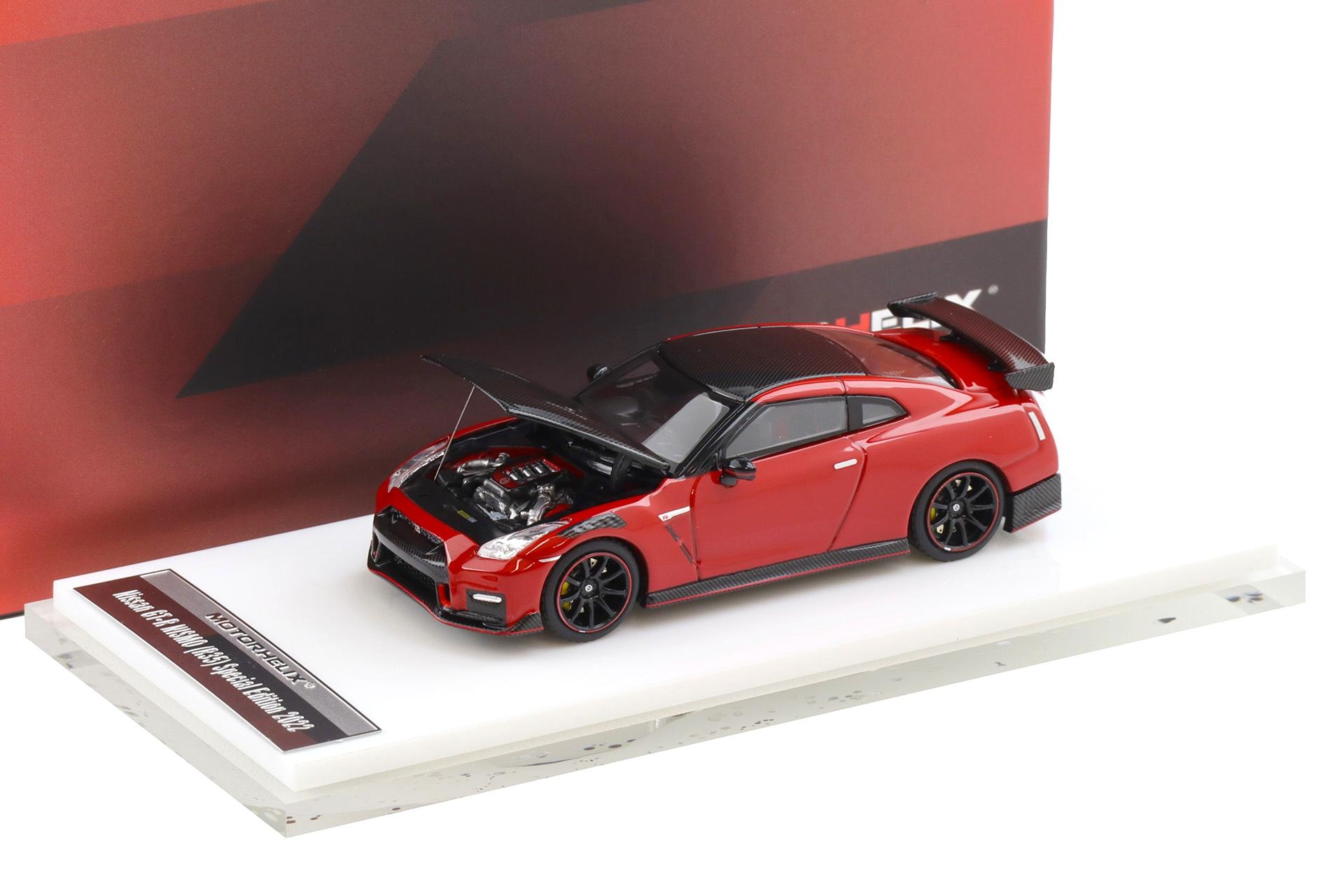 1:64 Motorhelix Nissan GT-R Nismo (R35) Special Edition 2022 Vibrant red
