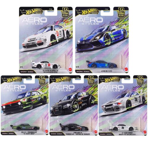 1:64 Hot Wheels Aero Styles 2026 Car Culture Premium Pack 5 pcs. 976U Nissan, Chevrolet