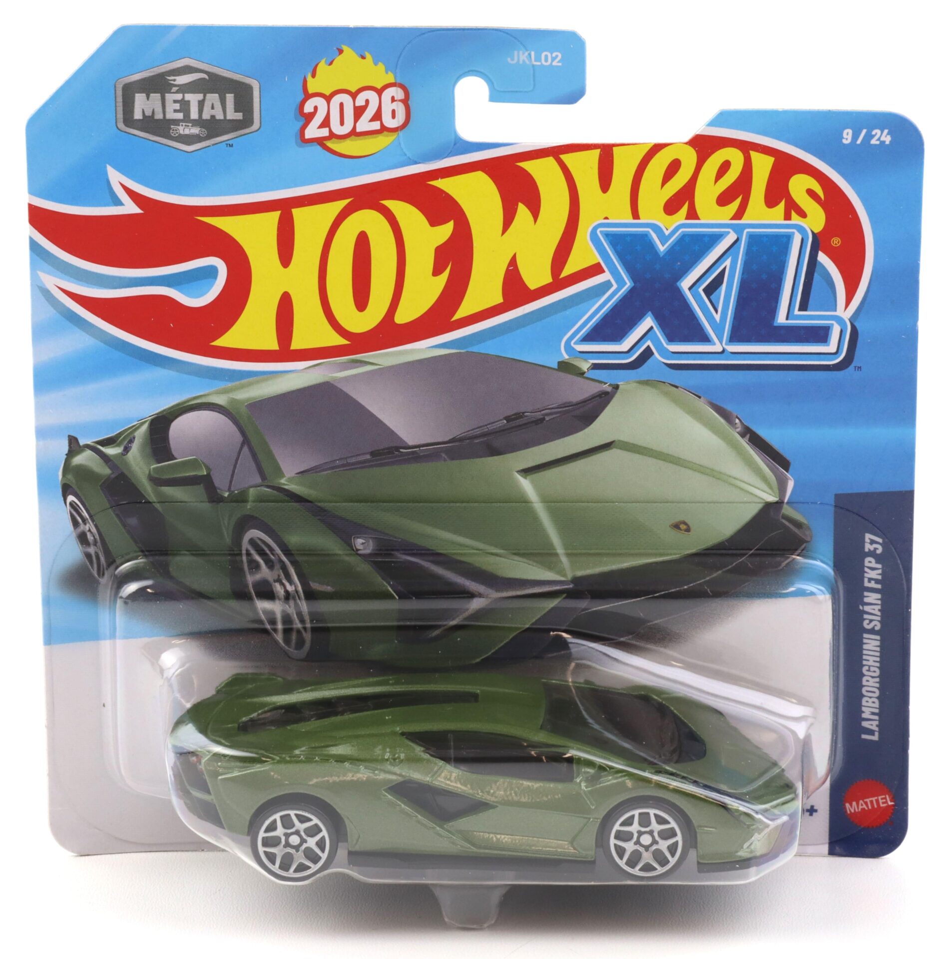 1:43 Hot Wheels XL 2026 JKL07 Lamborghini Sian FKP37 green metallic