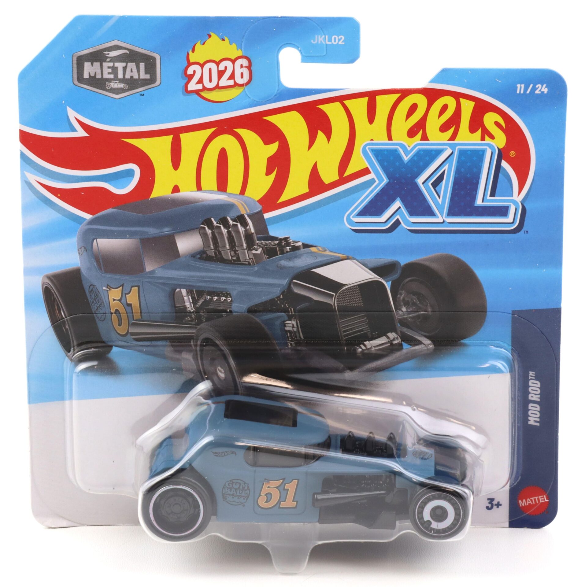 1:43 Hot Wheels XL 2026 MOD ROD Hot Rod #51 matt blue