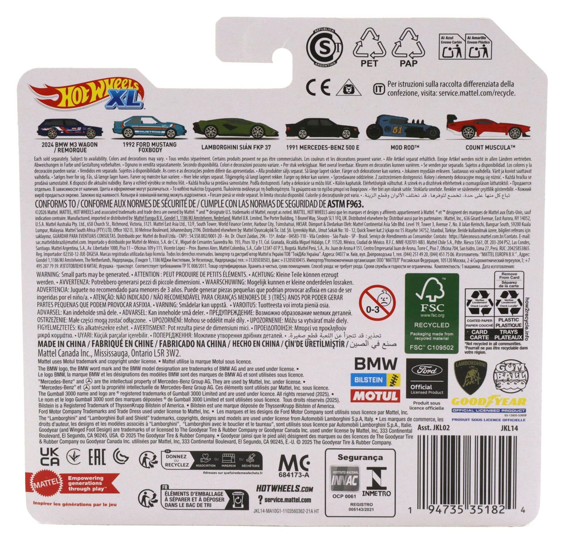 1:43 Hot Wheels XL 2026 JKL14 Count Muscula red/ black stripes