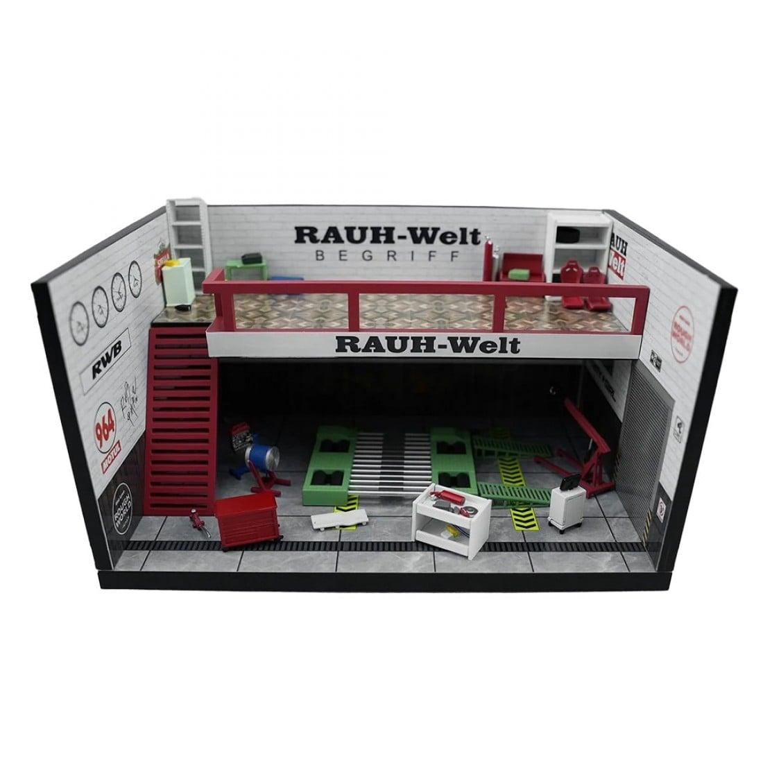 1:64 Motorhelix Diorama Theme Garage Workshop RWB RAUH-Welt white M90220