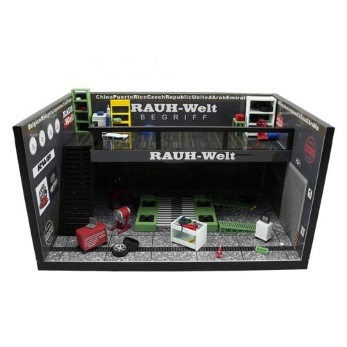 1:64 Motorhelix Diorama Theme Garage Workshop RWB RAUH-Welt black M90221