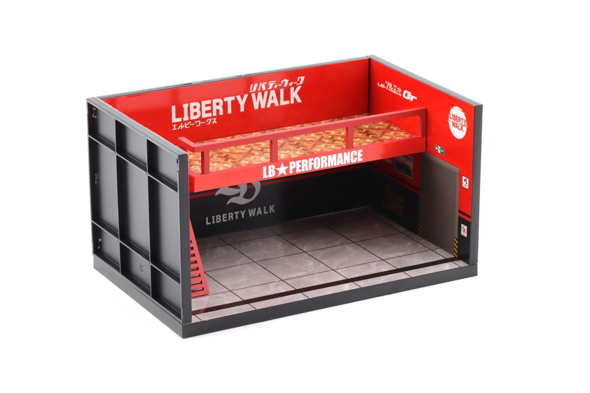 1:64 Motorhelix Diorama Theme Garage Workshop Liberty Walk LB Performance red M90218