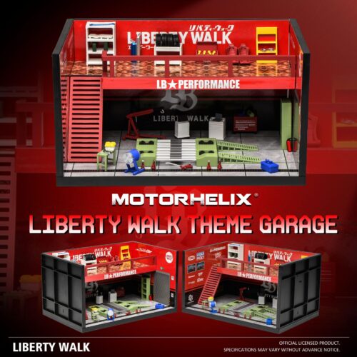1:64 Motorhelix Diorama Theme Garage Workshop Liberty Walk LB Performance red M90218