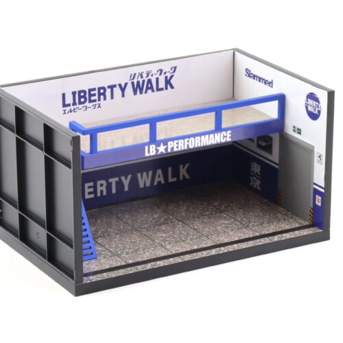 1:64 Motorhelix Diorama Theme Garage Workshop Liberty Walk LB Performance blue M90219