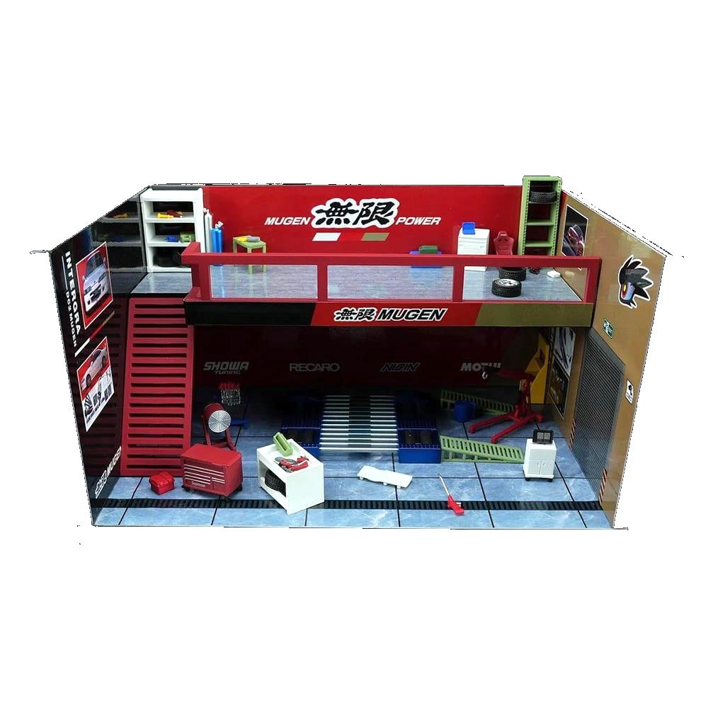 1:64 Motorhelix Diorama Theme Garage Workshop MUGEN red M90214