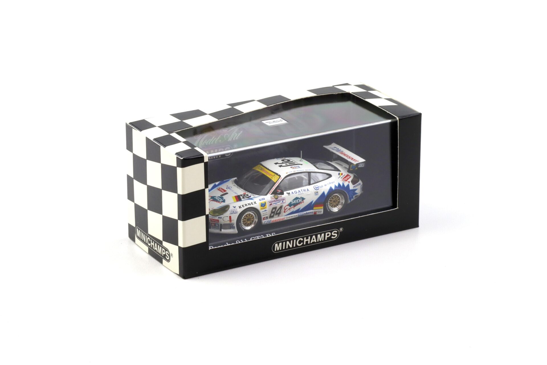 1:43 Minichamps Porsche 911 996 GT3 RS Le Mans 24h 2003 Ickx/ Bourdais #84