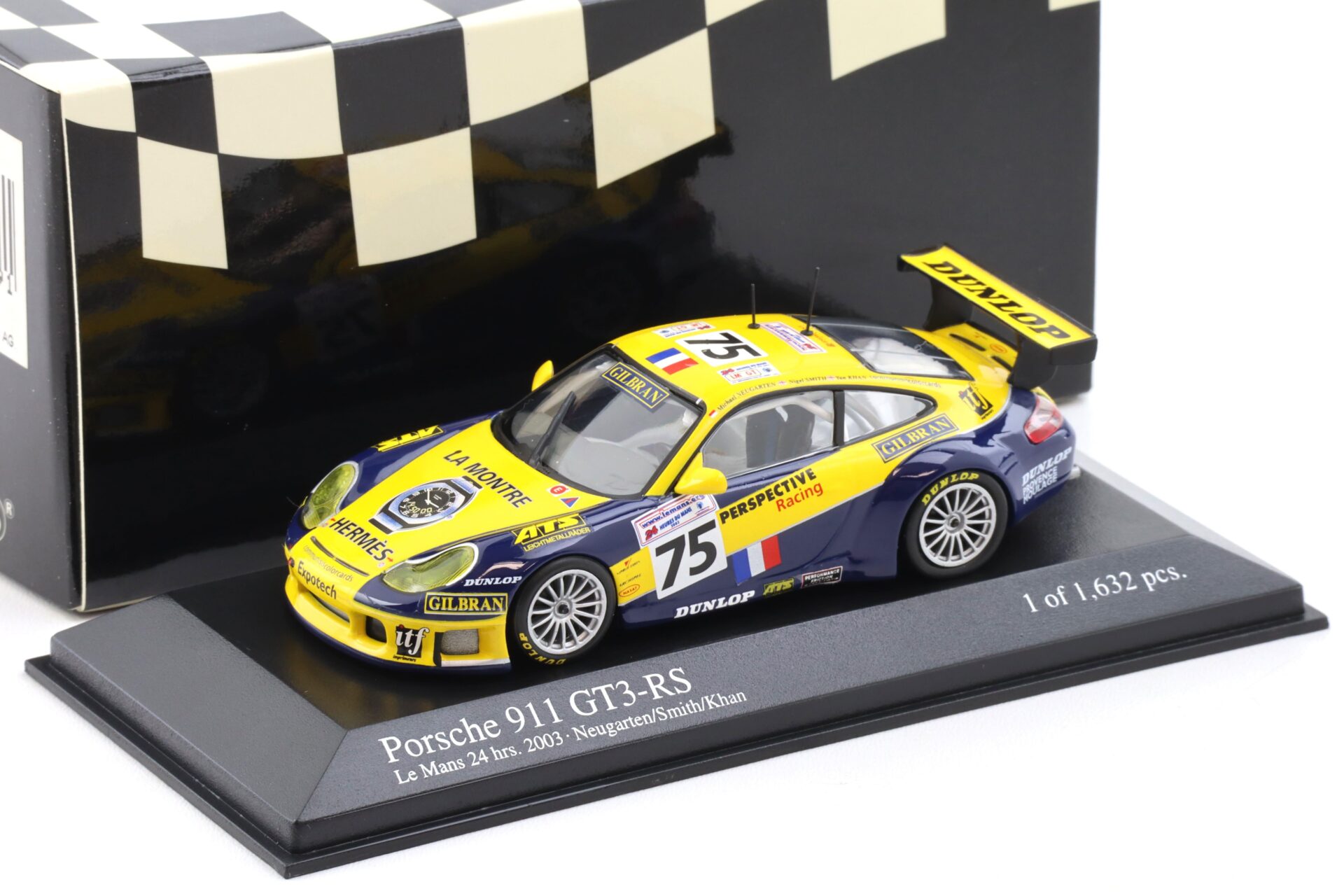 1:43 Minichamps Porsche 911 996 GT3 RS Le Mans 24h 2003 #75 Neugarten/ Smith
