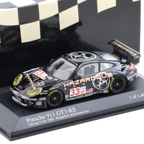 1:43 Minichamps Porsche 911 996 GT3 RS Sebring 12h 2003 Hazardous #33 Pumpelly