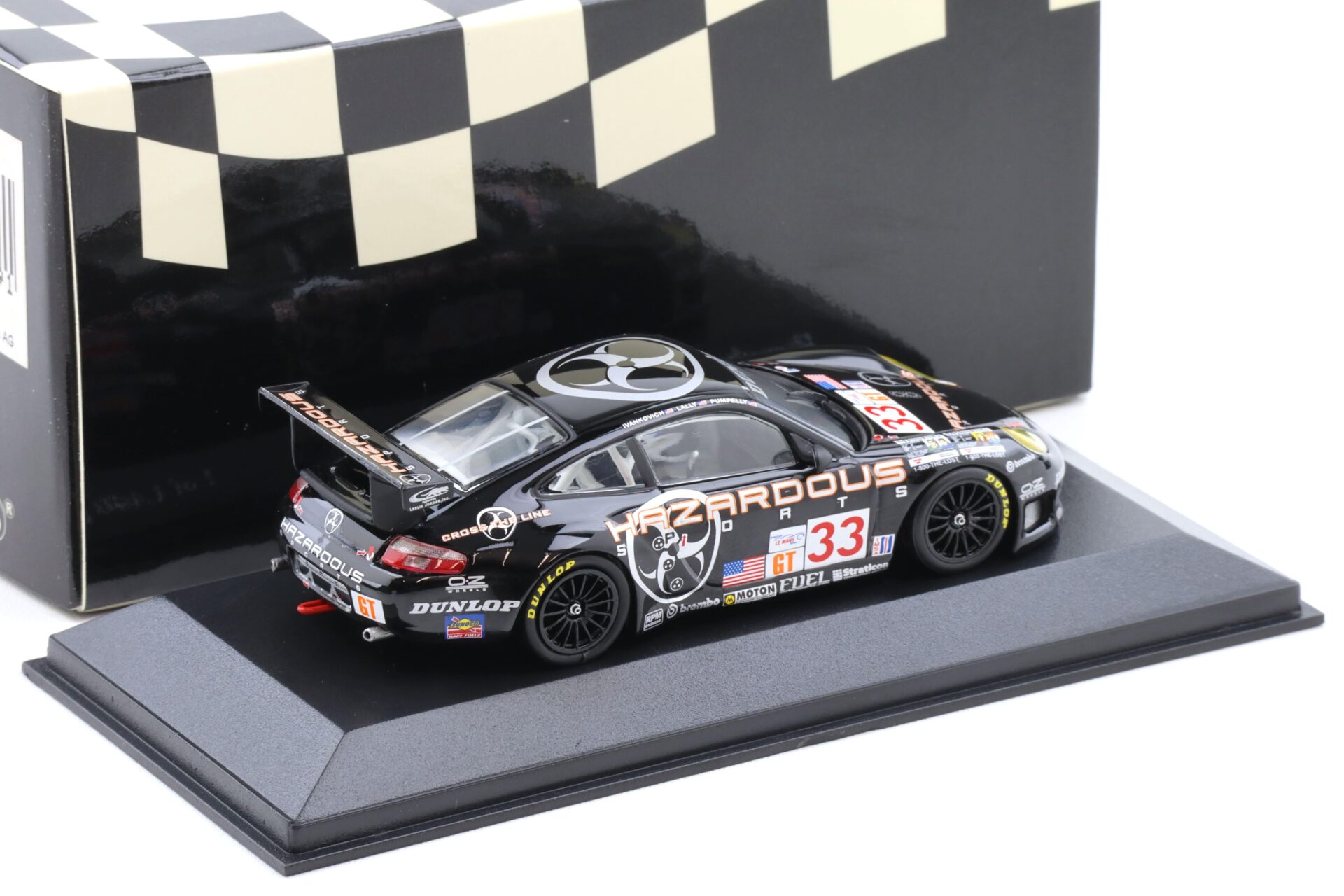 1:43 Minichamps Porsche 911 996 GT3 RS Sebring 12h 2003 Hazardous #33 Pumpelly