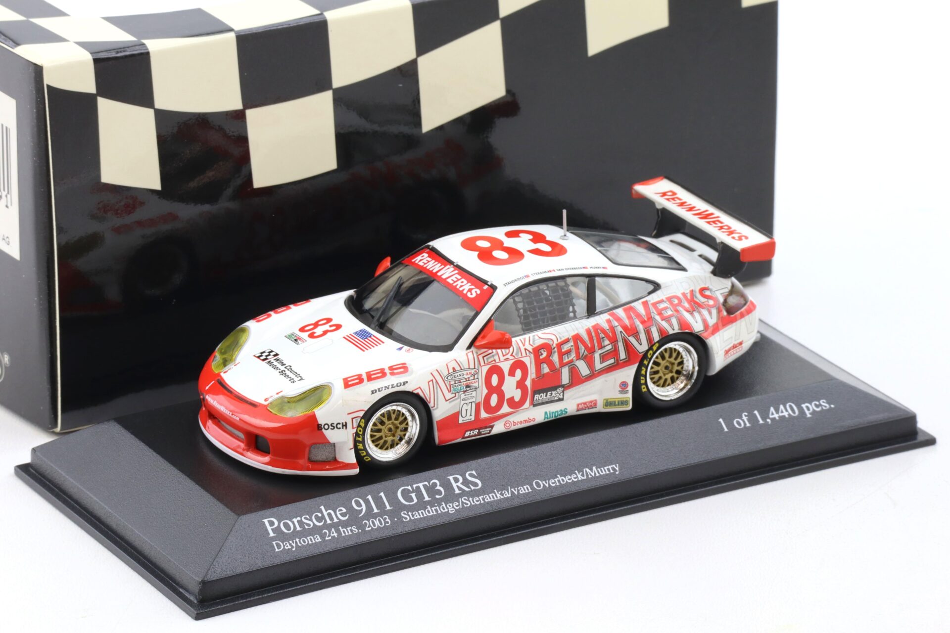 ID 114308 orig.jpg 1:43 Minichamps Porsche 911 996 GT3 RS Daytona 24h 2003 #83 Standridge/ Steranka