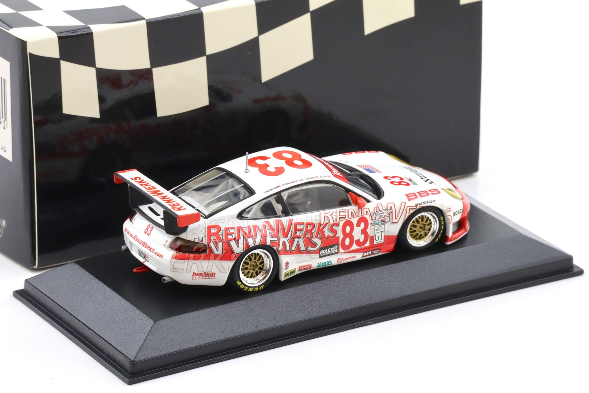 1:43 Minichamps Porsche 911 996 GT3 RS Daytona 24h 2003 #83 Standridge/ Steranka