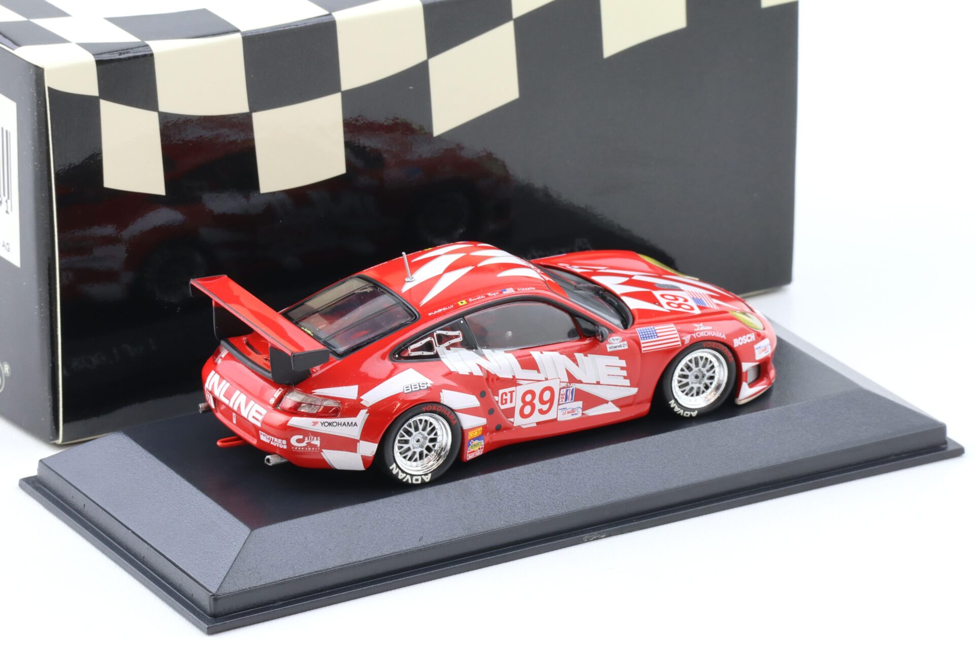 1:43 Minichamps Porsche 911 996 GT3 RS ALMS Petit LM 2003 #89 Frisselle/ Negri