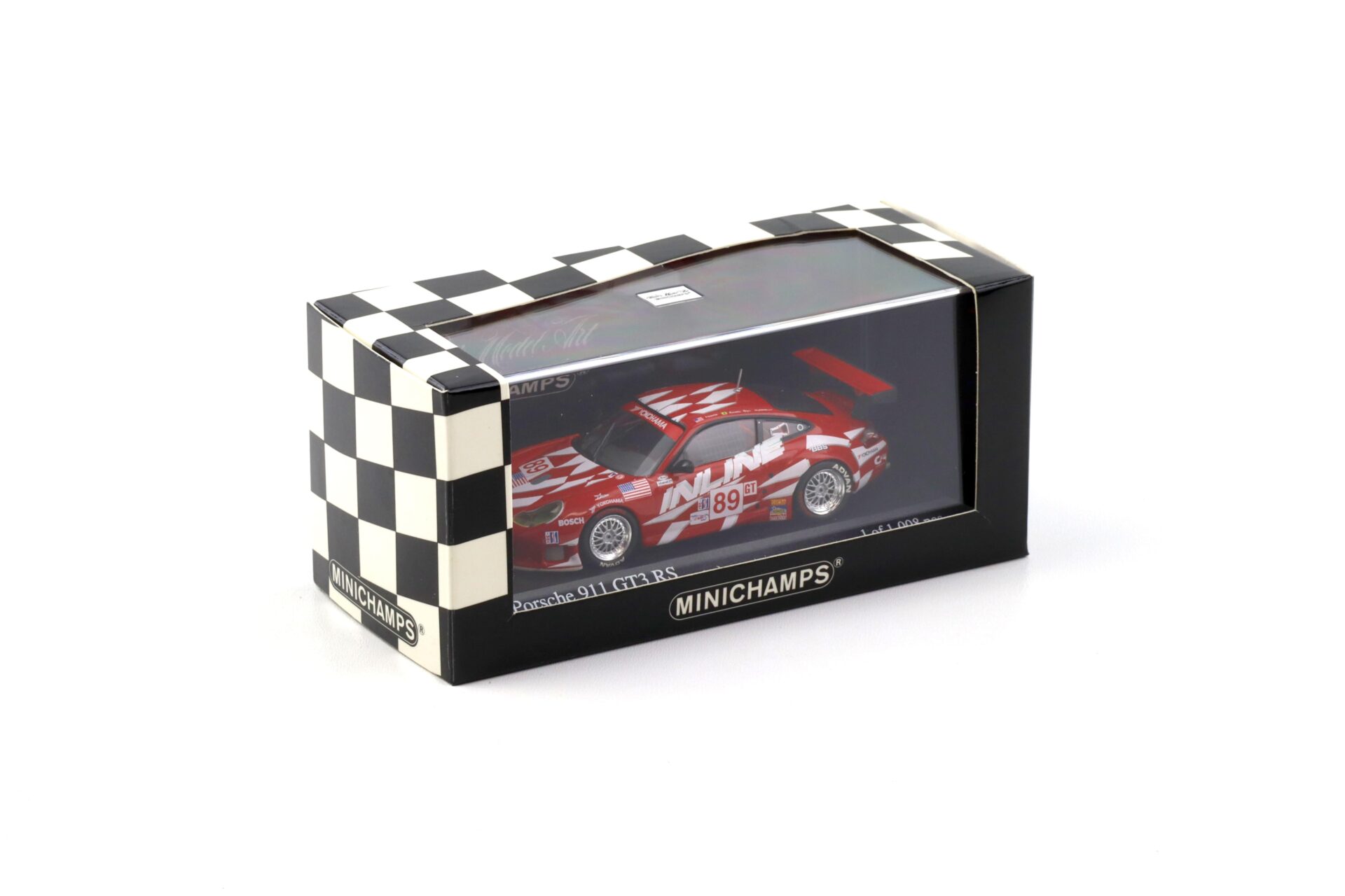 1:43 Minichamps Porsche 911 996 GT3 RS ALMS Petit LM 2003 #89 Frisselle/ Negri