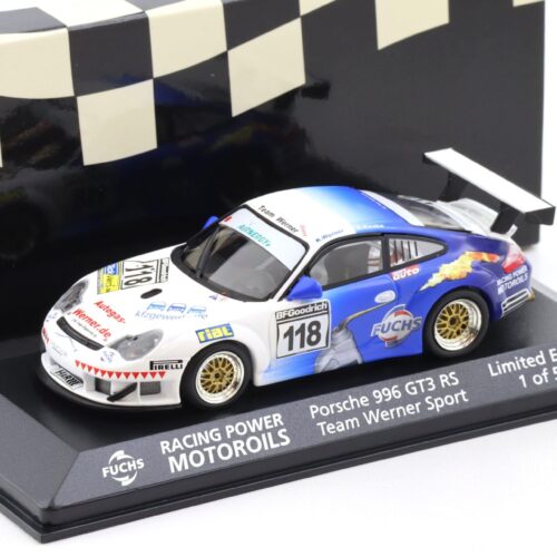 1:43 Minichamps Porsche 911 996 GT3 RS Team Werner Sport VLN 2007 Fuchs Motoroils