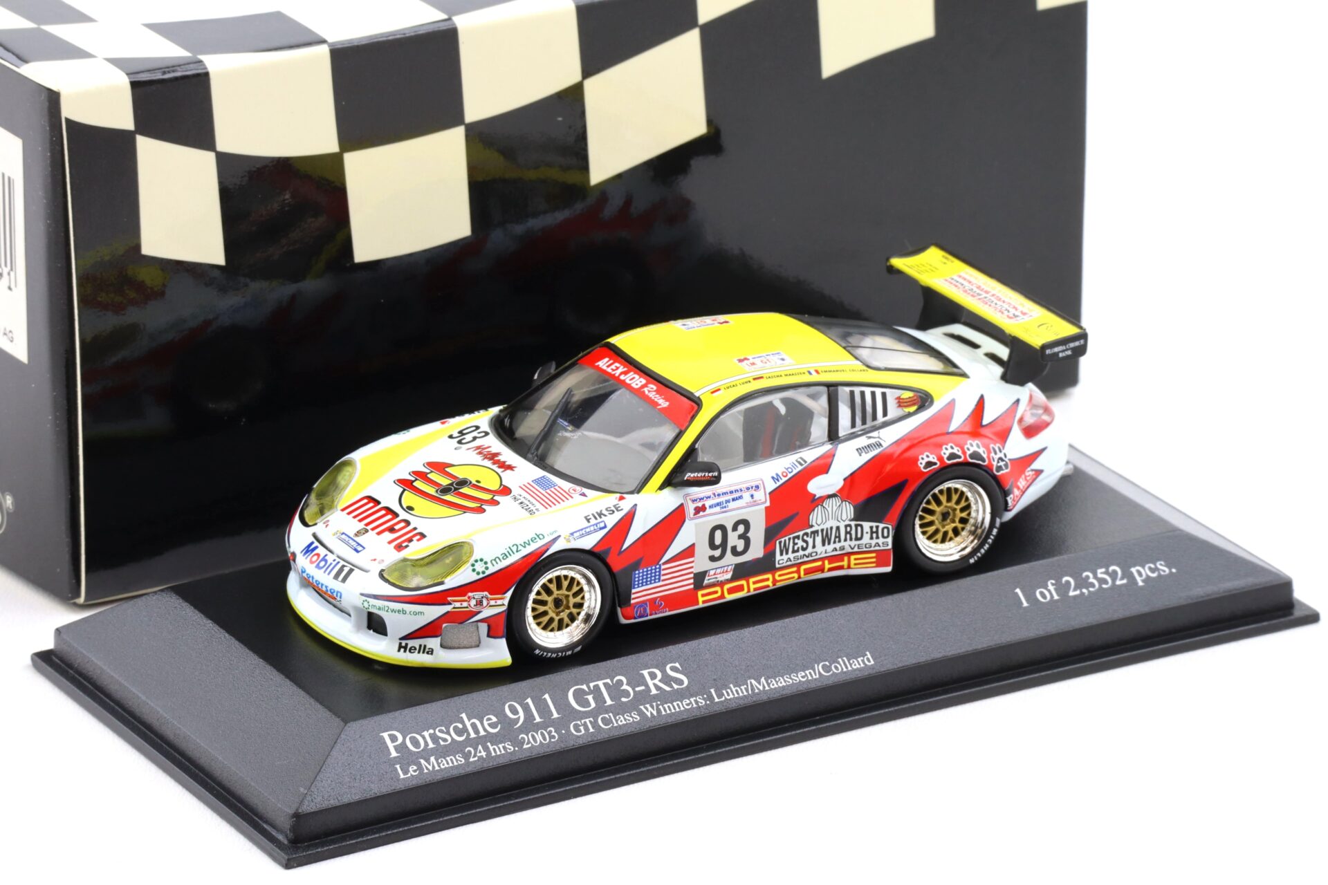 ID 114323 orig.jpg 1:43 Minichamps Porsche 911 996 GT3 RS Le Mans 24h 2003 GT Class Winners #93