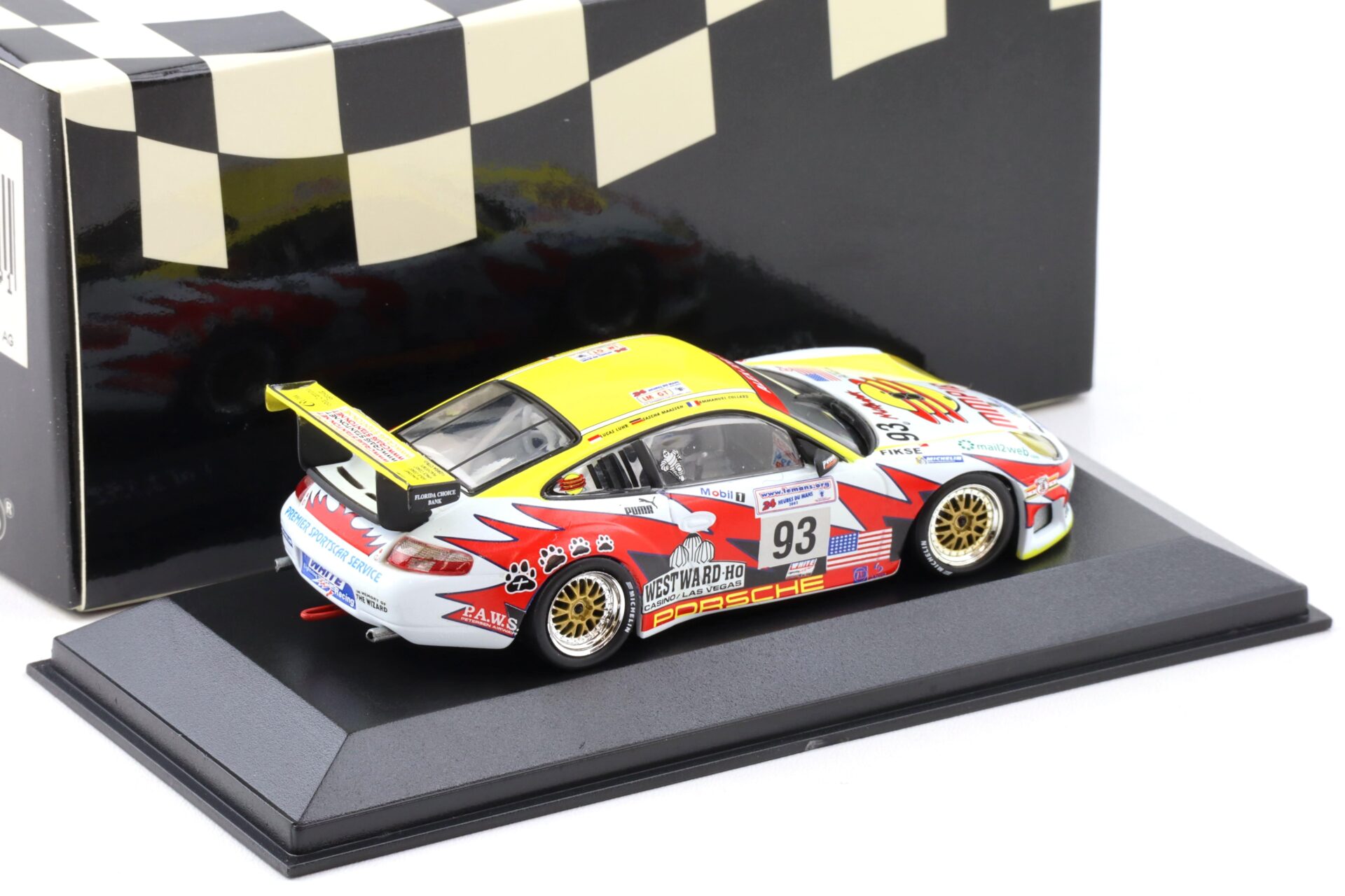 1:43 Minichamps Porsche 911 996 GT3 RS Le Mans 24h 2003 GT Class Winners #93
