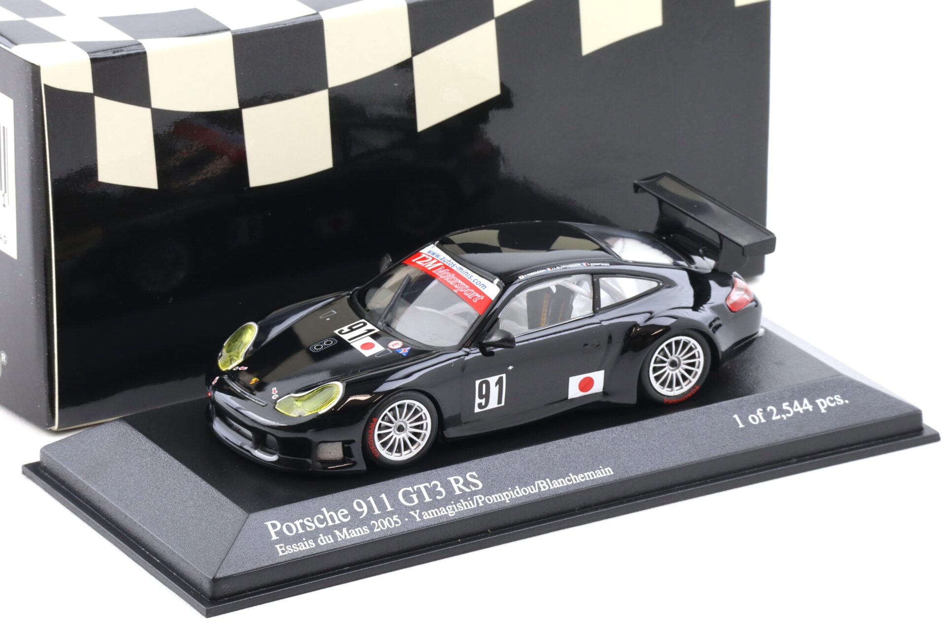 ID 114326 orig.jpg 1:43 Minichamps Porsche 911 996 GT3 RS Essais du Mans 2005 #91 Yamagishi
