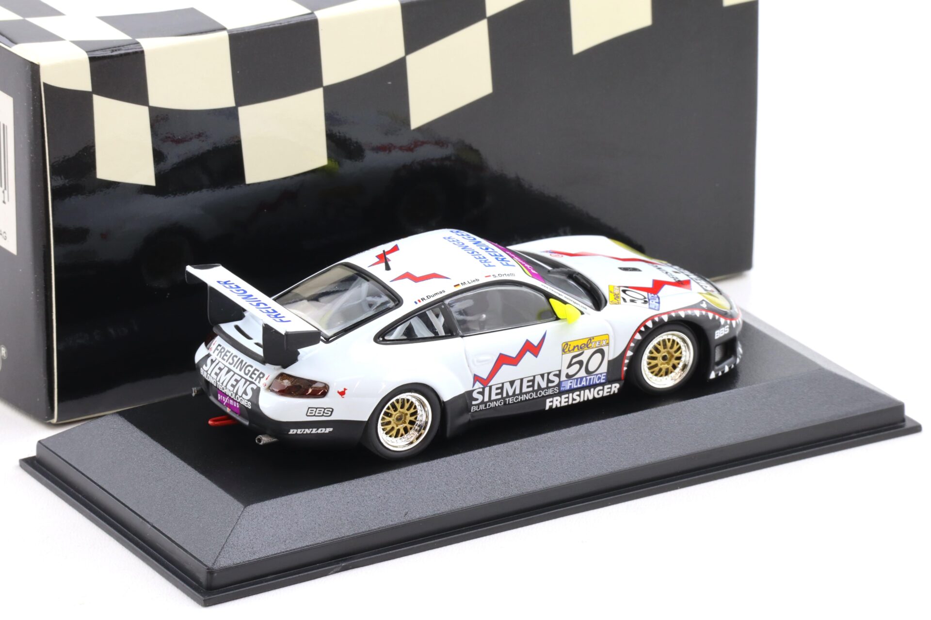 1:43 Minichamps Porsche 911 996 GT3 RS 24h SPA 2003 Winners Ortelli/ Lieb #50