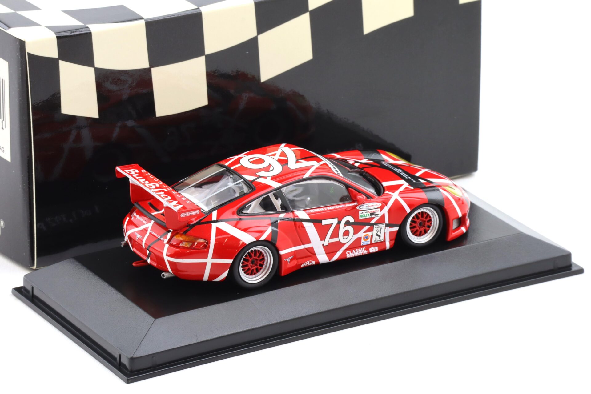 1:43 Minichamps Porsche 911 996 GT3 RS Daytona GrandAm Final 2001 Jeannette #76