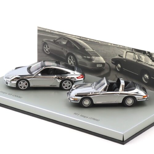 1:43 Minichamps Porsche 911 Targa SET 2 pcs. CHROM Limited 1500 pcs. WAP DEALER