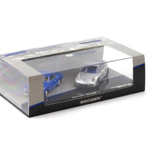 1:43 Minichamps Set 20 Years Porsche 911 Turbo silver + VW Karmann Ghia blue