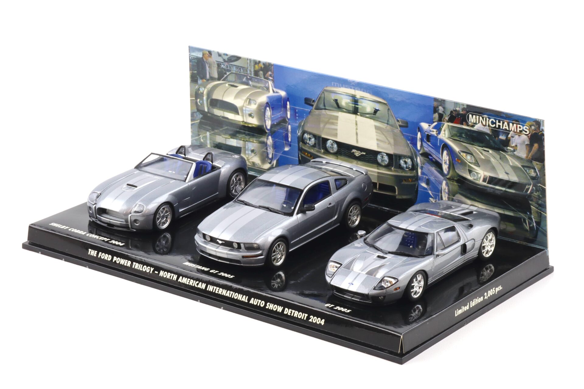 1:43 Minichamps Ford Concept SET 3 pcs. Cobra/ Mustang/ GT Limited Edition