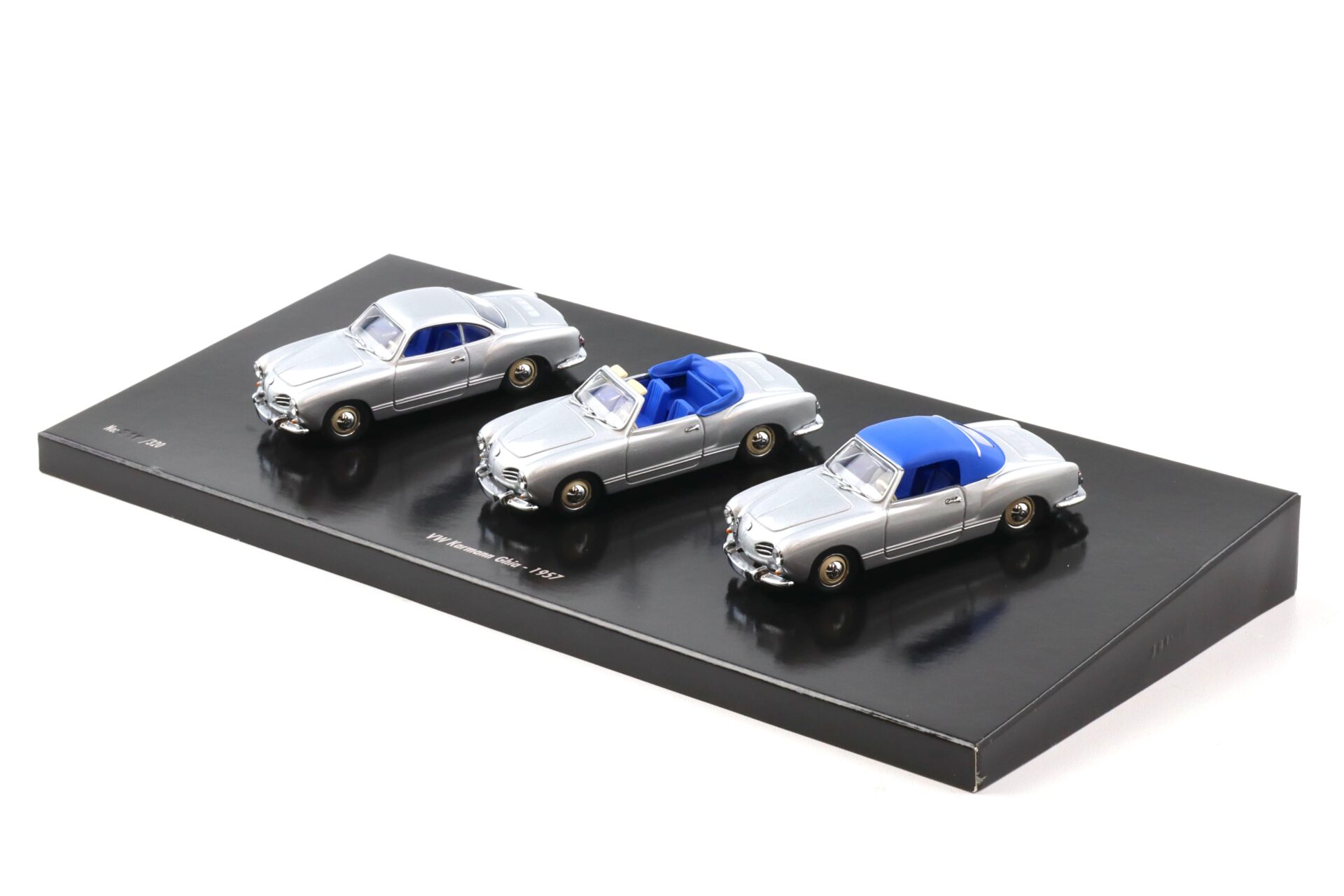 1:43 Minichamps Set 20 Years VW Karmann Ghia silver 3-Car Set Limited 320 pcs.