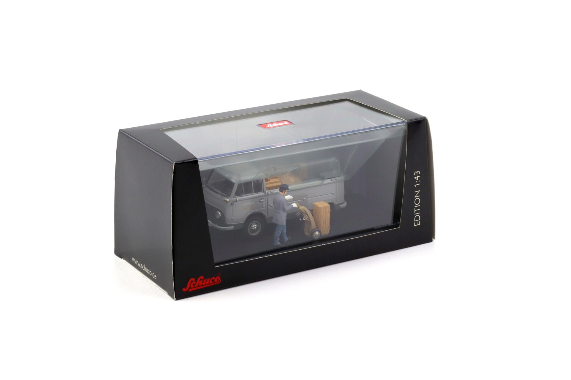 1:43 Schuco Ford Taunus Transit FK 1000 Pritsche Fracht und Eilgut grey
