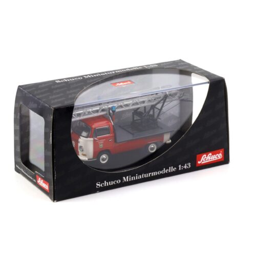1:43 Schuco VW T2a Feuerwehr mit Drehleiter Feuerwehr Albig red/ white