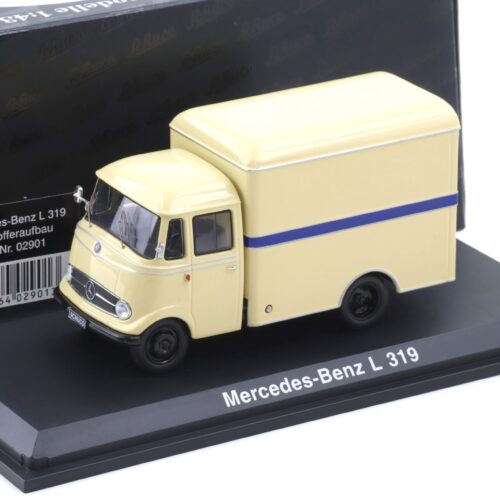 1:43 Schuco Mercedes L319 mit Kofferaufbau beige/ blue