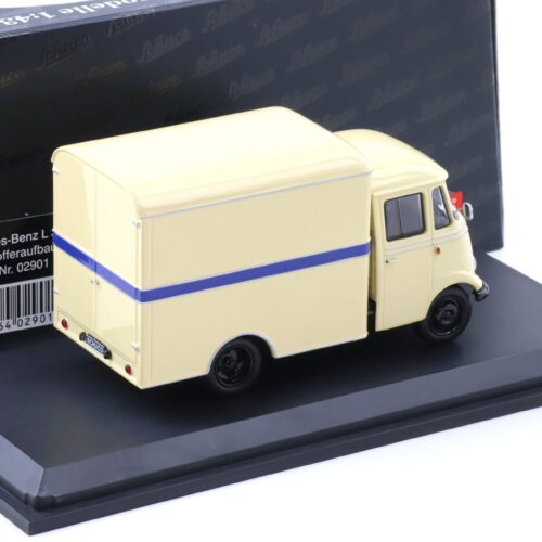 1:43 Schuco Mercedes L319 mit Kofferaufbau beige/ blue
