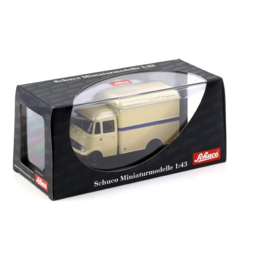 1:43 Schuco Mercedes L319 mit Kofferaufbau beige/ blue
