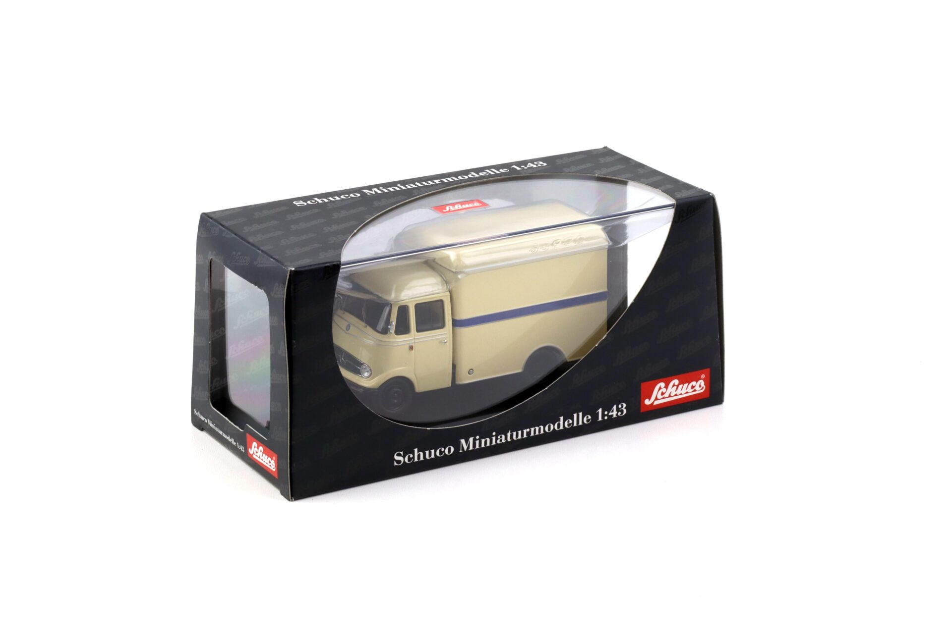 1:43 Schuco Mercedes L319 mit Kofferaufbau beige/ blue