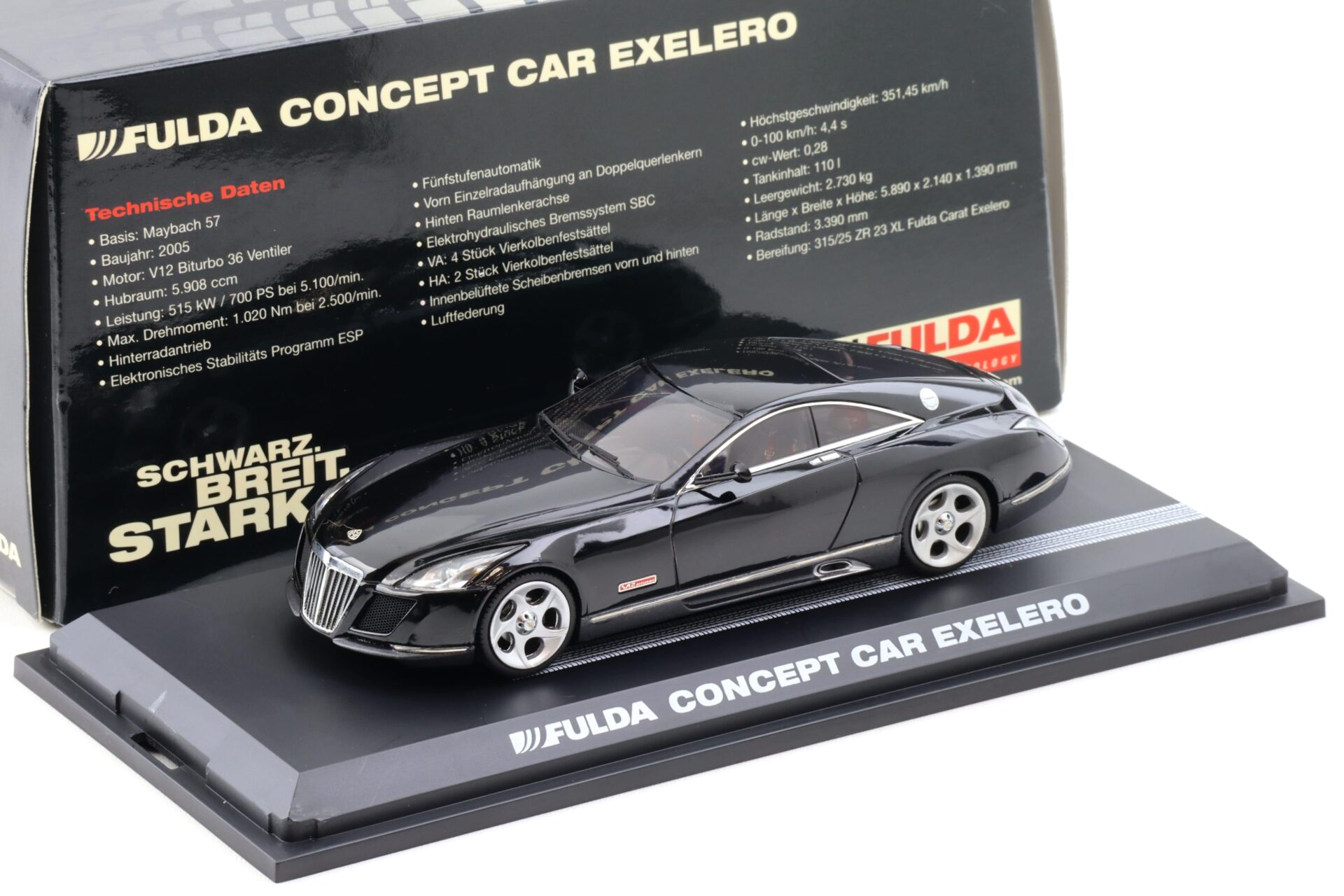 1:43 Schuco Maybach EXELERO Concept Car Fulda Edition black