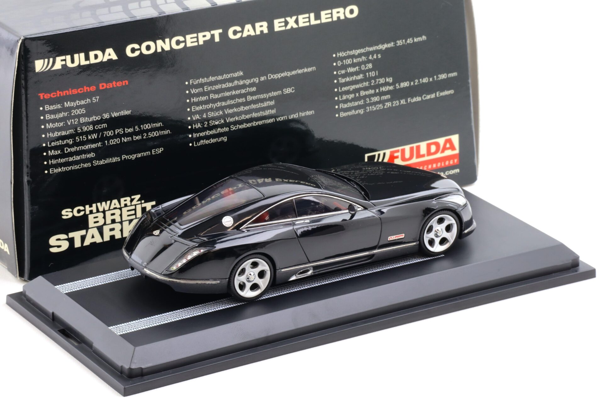 1:43 Schuco Maybach EXELERO Concept Car Fulda Edition black