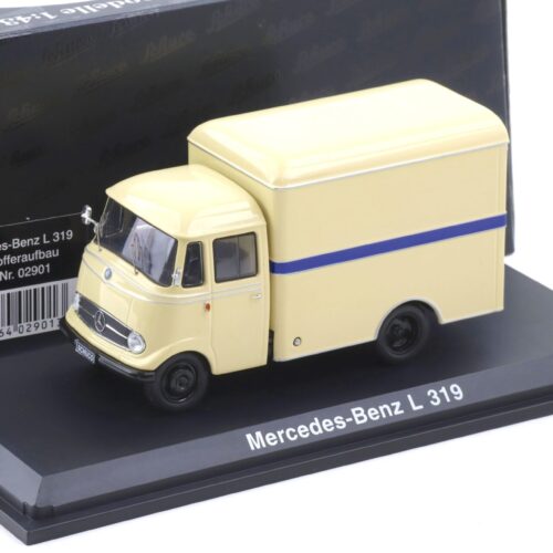 1:43 Schuco Mercedes L319 mit Kofferaufbau beige/ blue