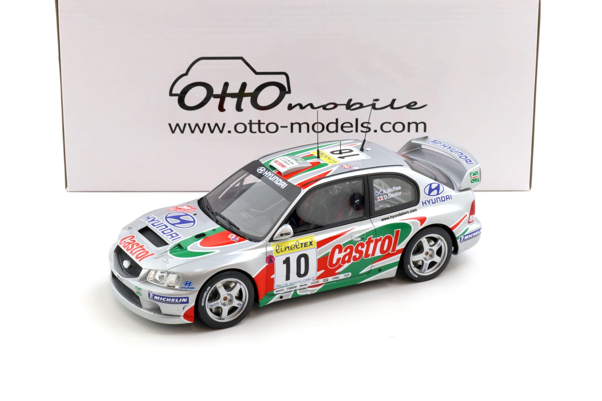 1:18 OTTO mobile OT1265 Hyundai Accent WRC Rally Monte Carlo 2001 McRae