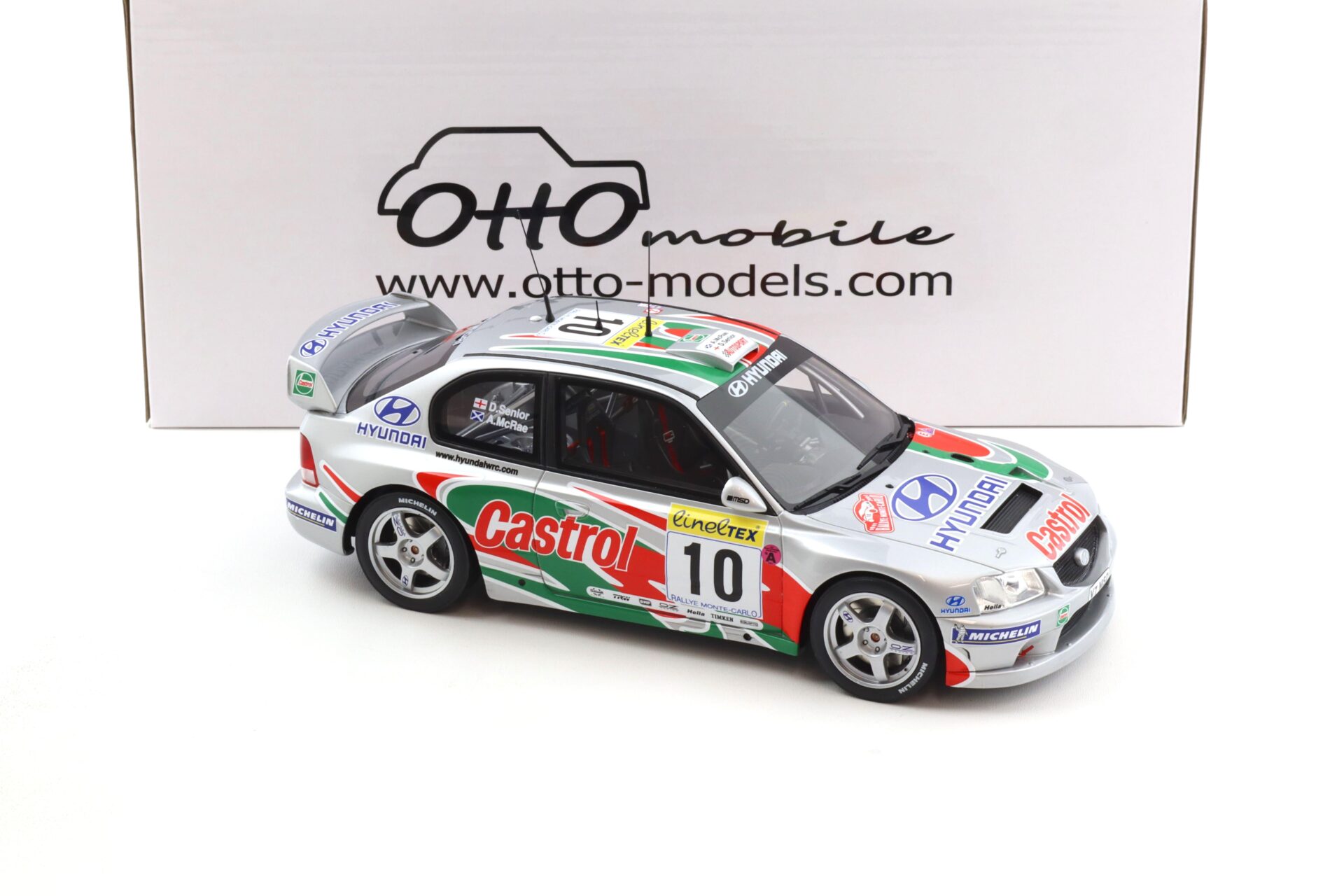 1:18 OTTO mobile OT1265 Hyundai Accent WRC Rally Monte Carlo 2001 McRae