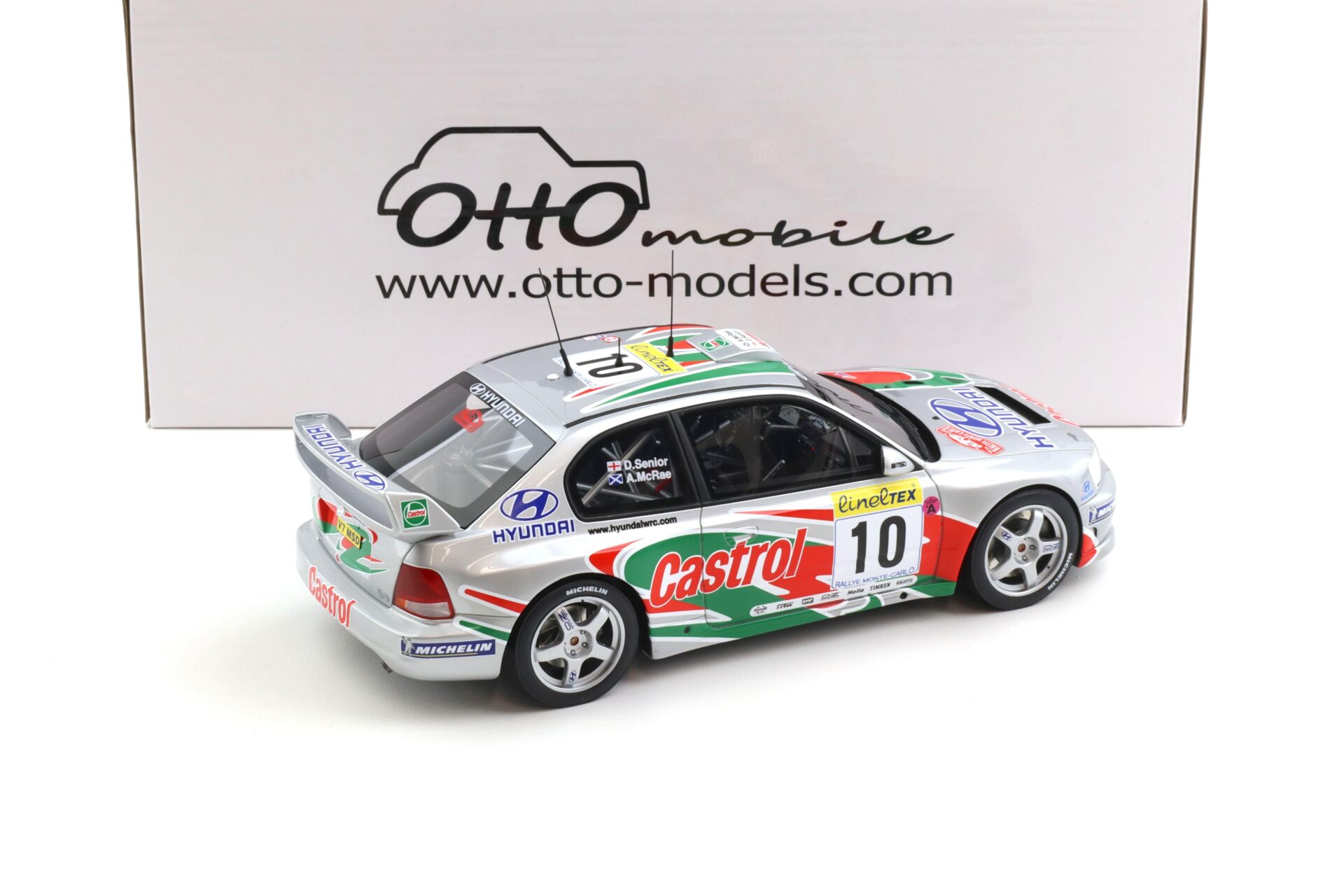 1:18 OTTO mobile OT1265 Hyundai Accent WRC Rally Monte Carlo 2001 McRae