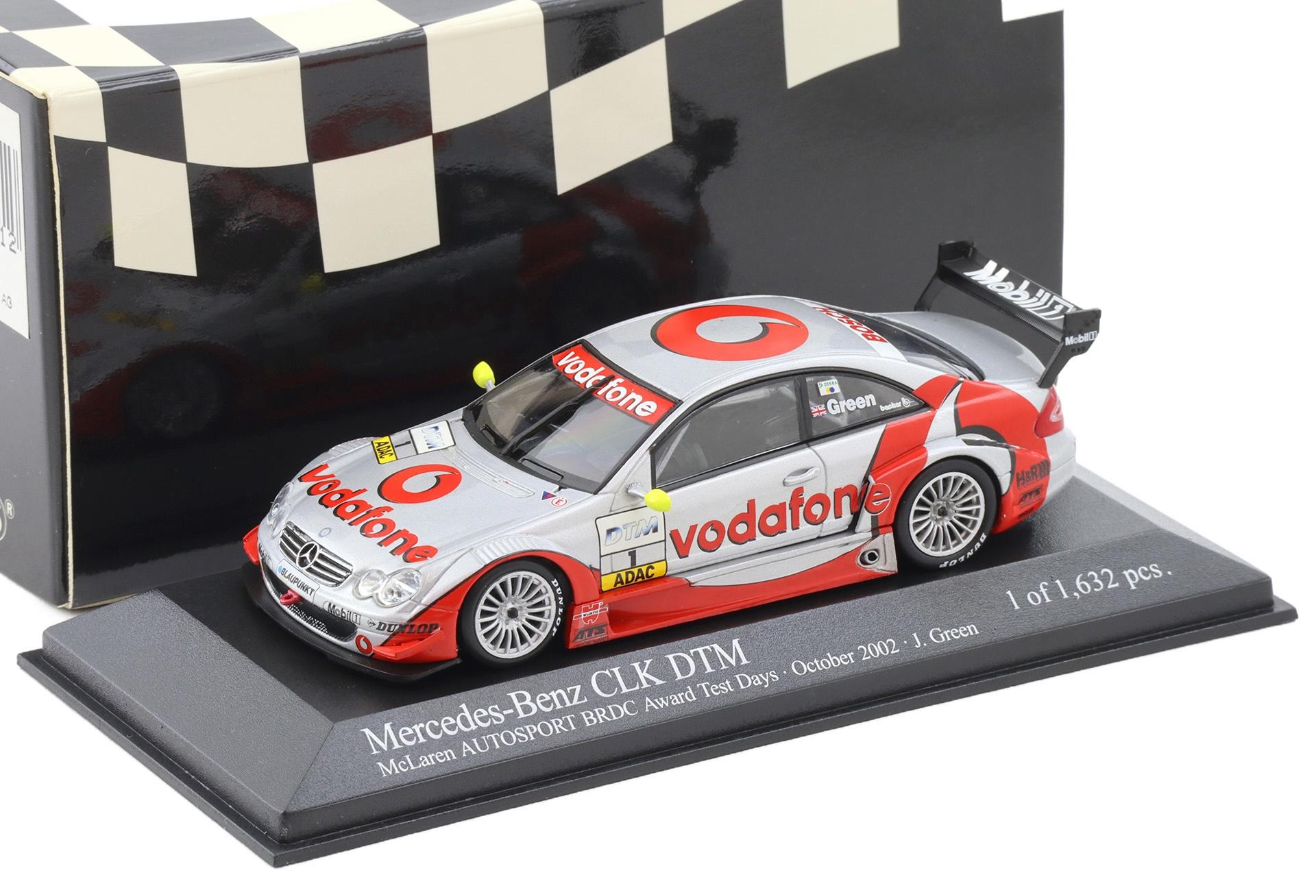 1:43 Minichamps Mercedes CLK DTM BRDC Award Test Day 2002 J.green #1