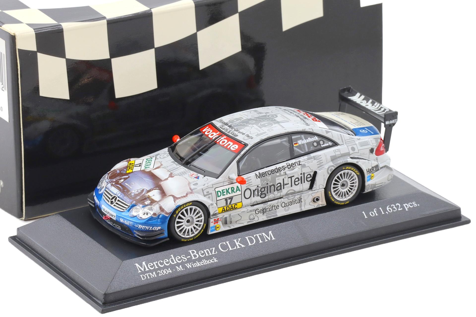 1:43 Minichamps Mercedes CLK DTM 2004 Team Persson Original-Teile Winkelhock #17