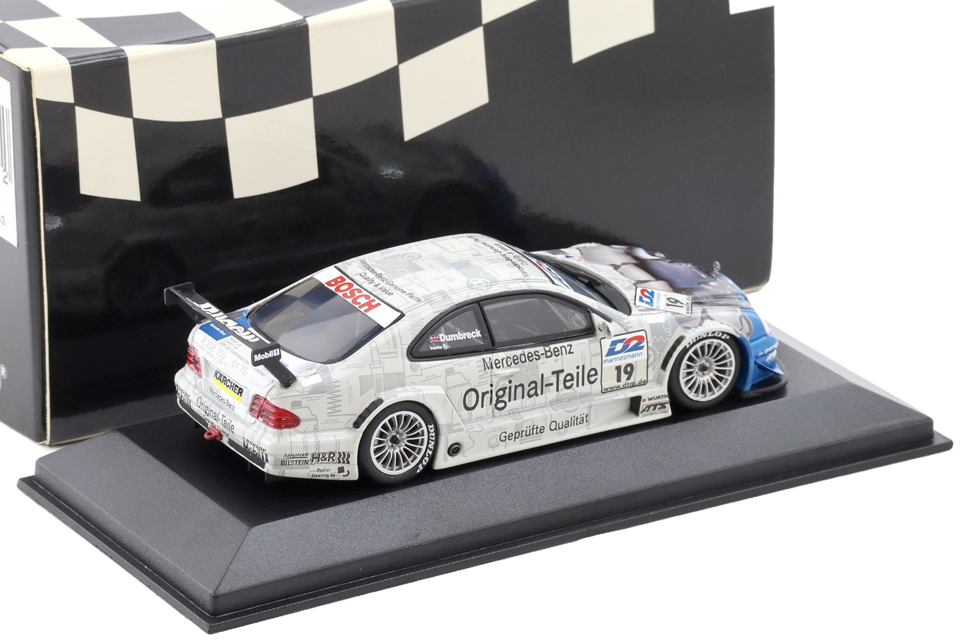 1:43 Minichamps Mercedes CLK DTM 2000 Team Persson Original-Teile P.Dumbreck #19