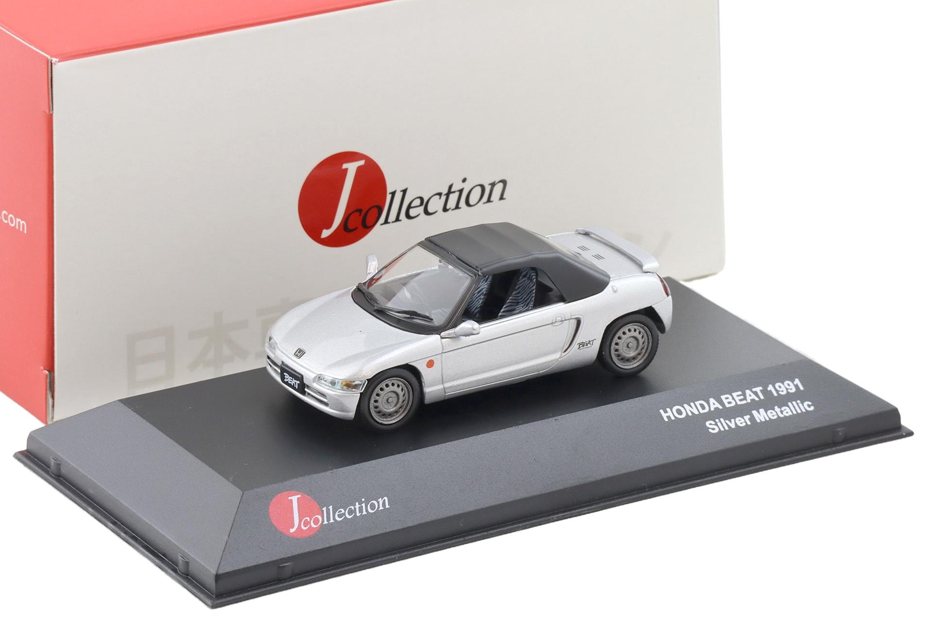 1:43 J-Collection Honda Beat 1991 Closed roof silver metallic