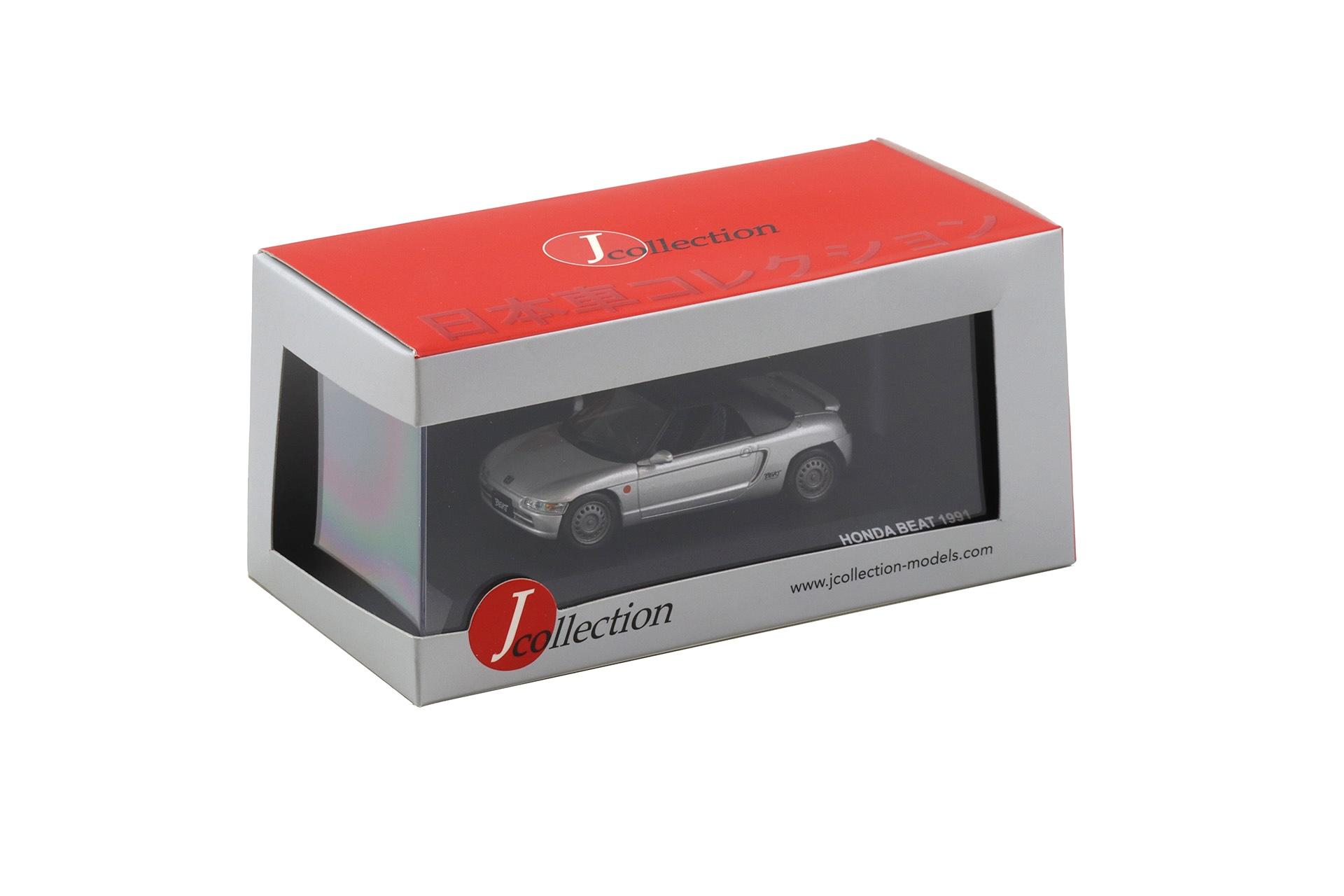 1:43 J-Collection Honda Beat 1991 Closed roof silver metallic
