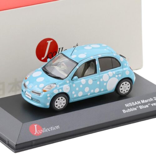 1:43 J-Collection Nissan Micra March Bubble Version blue