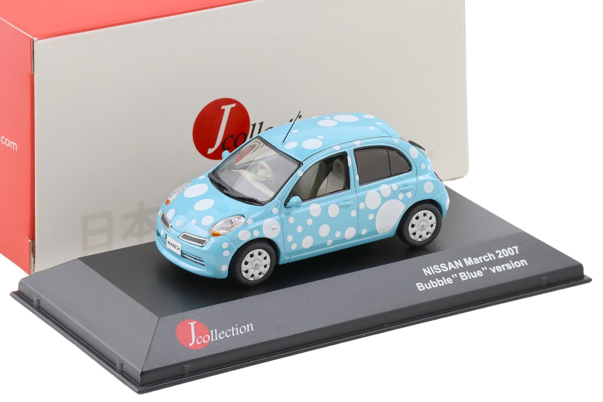 1:43 J-Collection Nissan Micra March Bubble Version blue